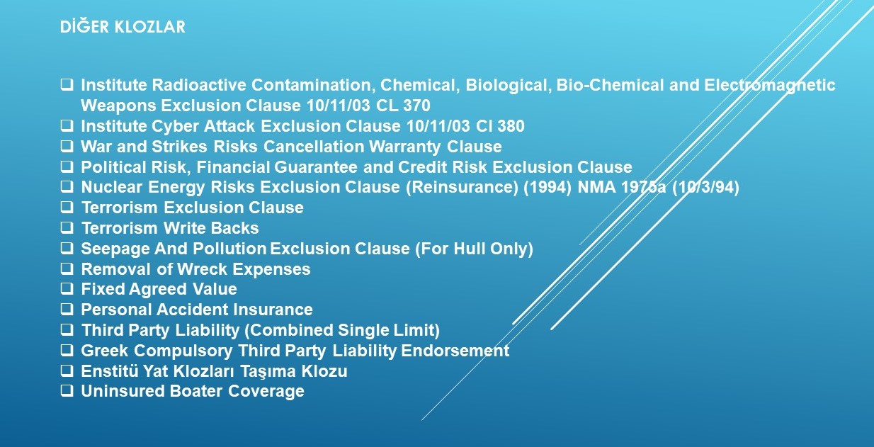 Gezinti Tekneleri Diğer Klozlar